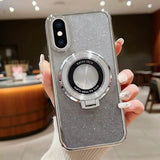 Electroplated Holder Gradient Glitter MagSafe Phone Case, For iPhone  12 Pro, For iPhone 12 mini, For iPhone 11 Pro Max, For iPhone  11, For iPhone 11 Pro, For iPhone X / XS, For iPhone XR, For iPhone XS Max