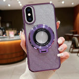 Electroplated Holder Gradient Glitter MagSafe Phone Case, For iPhone  12 Pro, For iPhone 12 mini, For iPhone 11 Pro Max, For iPhone  11, For iPhone 11 Pro, For iPhone X / XS, For iPhone XR, For iPhone XS Max