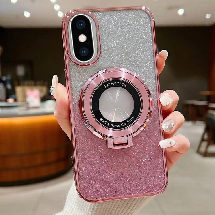 Electroplated Holder Gradient Glitter MagSafe Phone Case, For iPhone  12 Pro, For iPhone 12 mini, For iPhone 11 Pro Max, For iPhone  11, For iPhone 11 Pro, For iPhone X / XS, For iPhone XR, For iPhone XS Max