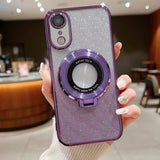 Electroplated Holder Gradient Glitter MagSafe Phone Case, For iPhone  12 Pro, For iPhone 12 mini, For iPhone 11 Pro Max, For iPhone  11, For iPhone 11 Pro, For iPhone X / XS, For iPhone XR, For iPhone XS Max
