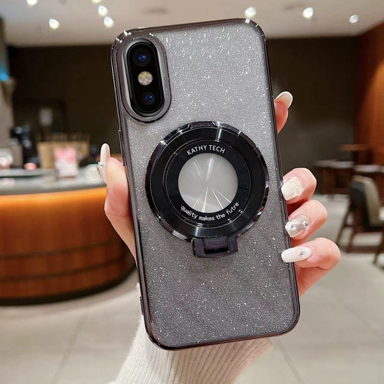 Electroplated Holder Gradient Glitter MagSafe Phone Case, For iPhone  12 Pro, For iPhone 12 mini, For iPhone 11 Pro Max, For iPhone  11, For iPhone 11 Pro, For iPhone X / XS, For iPhone XR, For iPhone XS Max