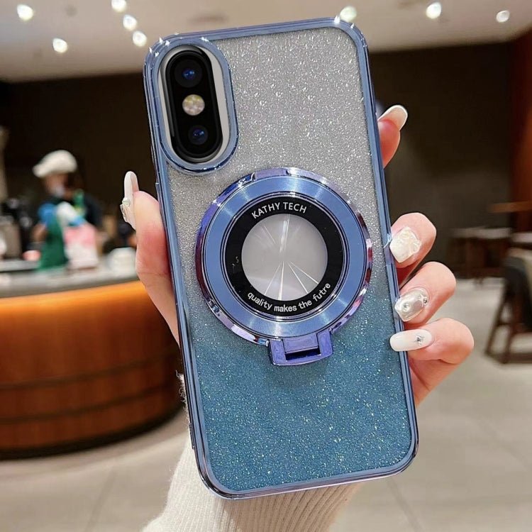 Electroplated Holder Gradient Glitter MagSafe Phone Case, For iPhone  12 Pro, For iPhone 12 mini, For iPhone 11 Pro Max, For iPhone  11, For iPhone 11 Pro, For iPhone X / XS, For iPhone XR, For iPhone XS Max