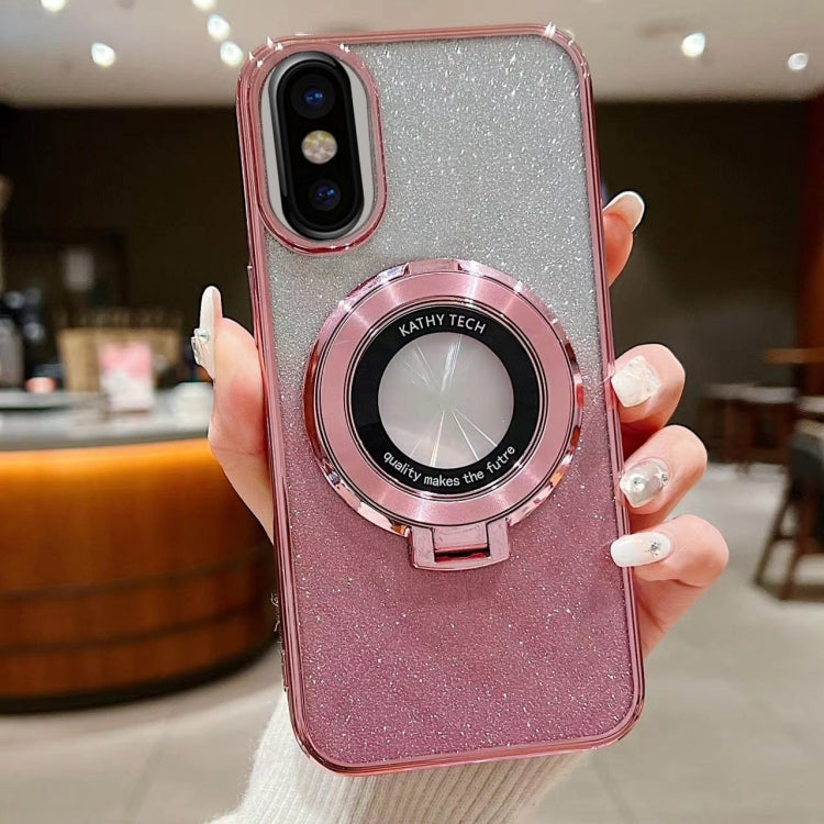 Electroplated Holder Gradient Glitter MagSafe Phone Case, For iPhone  12 Pro, For iPhone 12 mini, For iPhone 11 Pro Max, For iPhone  11, For iPhone 11 Pro, For iPhone X / XS, For iPhone XR, For iPhone XS Max