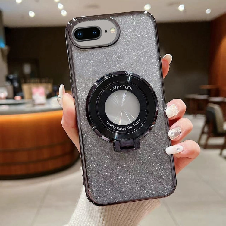 Electroplated Holder Gradient Glitter MagSafe Phone Case, For  iPhone 7 Plus / 8 Plus