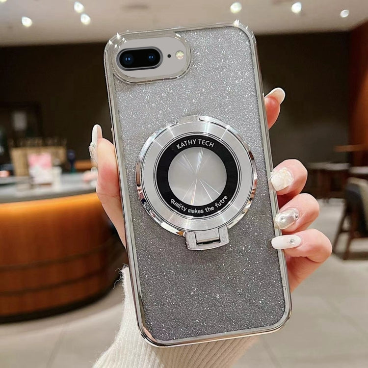 Electroplated Holder Gradient Glitter MagSafe Phone Case, For  iPhone 7 Plus / 8 Plus