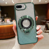 Electroplated Holder Gradient Glitter MagSafe Phone Case, For  iPhone 7 Plus / 8 Plus