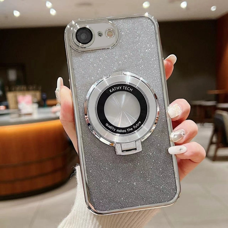 Electroplated Holder Gradient Glitter MagSafe Phone Case, For iPhone 14 Pro Max, For iPhone 7 / 8 / SE 2022, For iPhone 13 Pro Max, For iPhone 13 Pro, For iPhone 13, For iPhone 13 mini, For iPhone 12, For iPhone 12 Pro Max