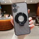 Electroplated Holder Gradient Glitter MagSafe Phone Case, For iPhone 16, For iPhone 15 Pro Max, For iPhone 15 Pro, For iPhone 15 Plus, For iPhone 15, For iPhone 14 Plus, For iPhone 14, For iPhone 14 Pro