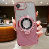 Electroplated Holder Gradient Glitter MagSafe Phone Case, For iPhone 17e / 16e, For iPhone 17 Pro Max, For iPhone 17 Pro, For iPhone 17, For iPhone Air, For iPhone 16 Pro Max, For iPhone 16 Pro, For iPhone 16 Plus