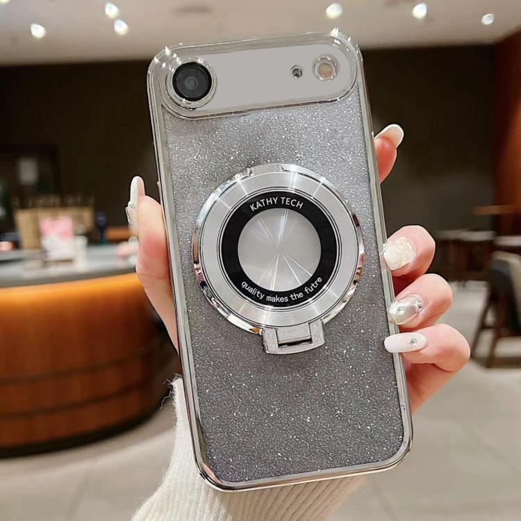 Electroplated Holder Gradient Glitter MagSafe Phone Case, For iPhone 17e / 16e, For iPhone 17 Pro Max, For iPhone 17 Pro, For iPhone 17, For iPhone Air, For iPhone 16 Pro Max, For iPhone 16 Pro, For iPhone 16 Plus