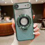 Electroplated Holder Gradient Glitter MagSafe Phone Case, For iPhone 17e / 16e, For iPhone 17 Pro Max, For iPhone 17 Pro, For iPhone 17, For iPhone Air, For iPhone 16 Pro Max, For iPhone 16 Pro, For iPhone 16 Plus
