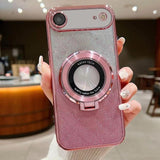 Electroplated Holder Gradient Glitter MagSafe Phone Case, For iPhone 17e / 16e, For iPhone 17 Pro Max, For iPhone 17 Pro, For iPhone 17, For iPhone Air, For iPhone 16 Pro Max, For iPhone 16 Pro, For iPhone 16 Plus
