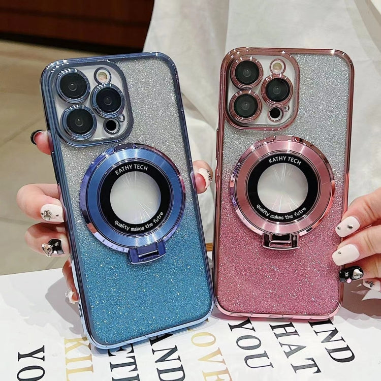 Electroplated Holder Gradient Glitter MagSafe Phone Case, For  iPhone 7 Plus / 8 Plus