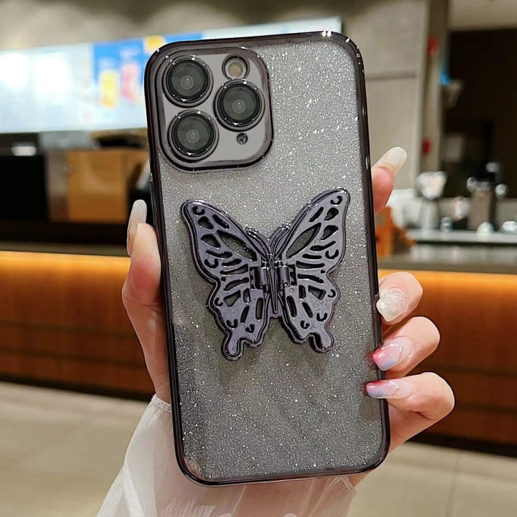 Electroplated Gradient Glitter 3D Butterfly TPU Phone Case, For iPhone 11 Pro, For iPhone X / XS, For iPhone XR, For iPhone XS Max, For iPhone 7 Plus / 8 Plus