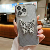 Electroplated Gradient Glitter 3D Butterfly TPU Phone Case, For iPhone 11 Pro, For iPhone X / XS, For iPhone XR, For iPhone XS Max, For iPhone 7 Plus / 8 Plus