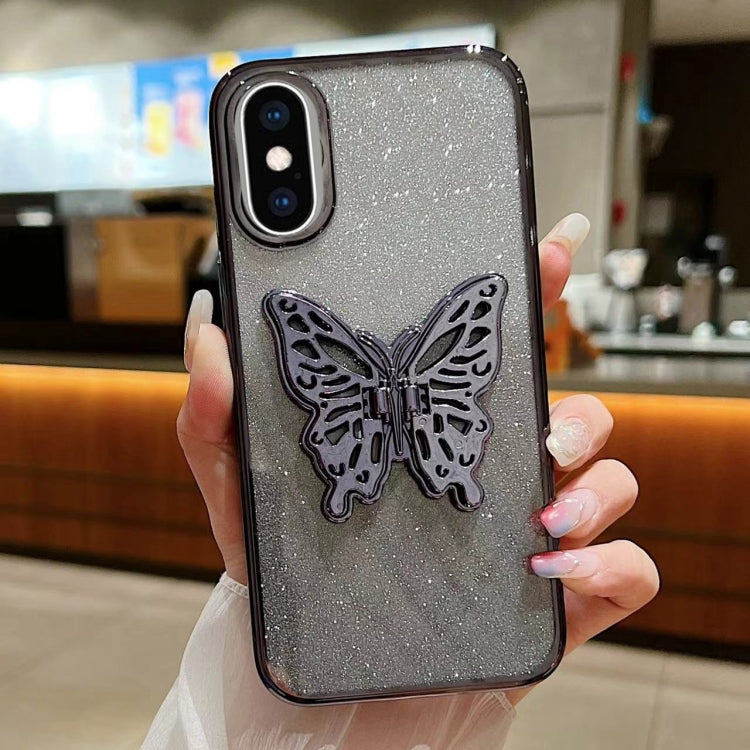 Electroplated Gradient Glitter 3D Butterfly TPU Phone Case, For iPhone 11 Pro, For iPhone X / XS, For iPhone XR, For iPhone XS Max, For iPhone 7 Plus / 8 Plus