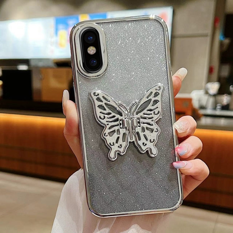 Electroplated Gradient Glitter 3D Butterfly TPU Phone Case, For iPhone 11 Pro, For iPhone X / XS, For iPhone XR, For iPhone XS Max, For iPhone 7 Plus / 8 Plus