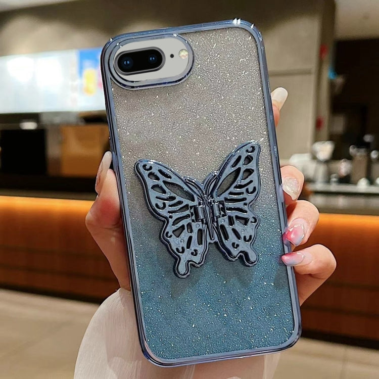 Electroplated Gradient Glitter 3D Butterfly TPU Phone Case, For iPhone 11 Pro, For iPhone X / XS, For iPhone XR, For iPhone XS Max, For iPhone 7 Plus / 8 Plus