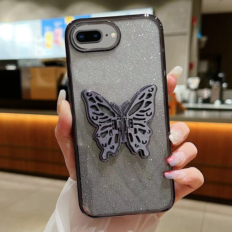 Electroplated Gradient Glitter 3D Butterfly TPU Phone Case, For iPhone 11 Pro, For iPhone X / XS, For iPhone XR, For iPhone XS Max, For iPhone 7 Plus / 8 Plus