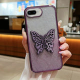 Electroplated Gradient Glitter 3D Butterfly TPU Phone Case, For iPhone 11 Pro, For iPhone X / XS, For iPhone XR, For iPhone XS Max, For iPhone 7 Plus / 8 Plus