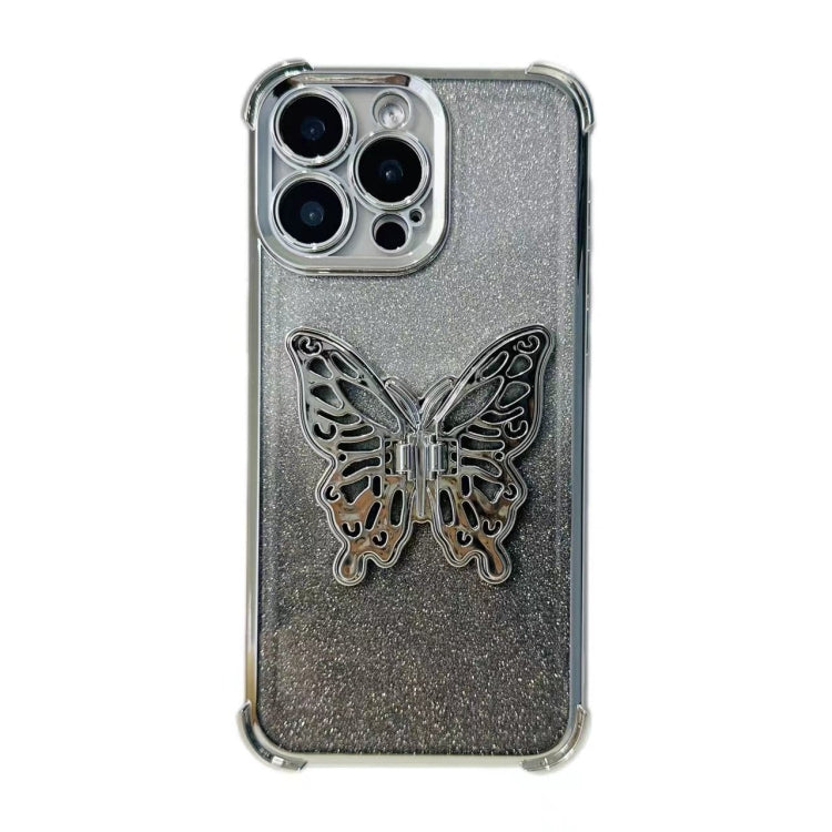 Electroplated Glitter 3D Butterfly Four-corner Shockproof TPU Phone Case, For iPhone X / XS, For iPhone XR, For iPhone XS Max, For iPhone 7 Plus / 8 Plus