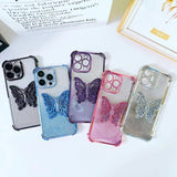 Electroplated Glitter 3D Butterfly Four-corner Shockproof TPU Phone Case, For iPhone X / XS, For iPhone XR, For iPhone XS Max, For iPhone 7 Plus / 8 Plus