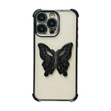 Electrpolated 3D Butterfly Holder TPU Phone Case, For iPhone X / XS, For iPhone XR, For iPhone XS Max, For iPhone 7 Plus / 8 Plus