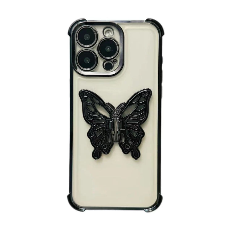 Electrpolated 3D Butterfly Holder TPU Phone Case, For iPhone X / XS, For iPhone XR, For iPhone XS Max, For iPhone 7 Plus / 8 Plus