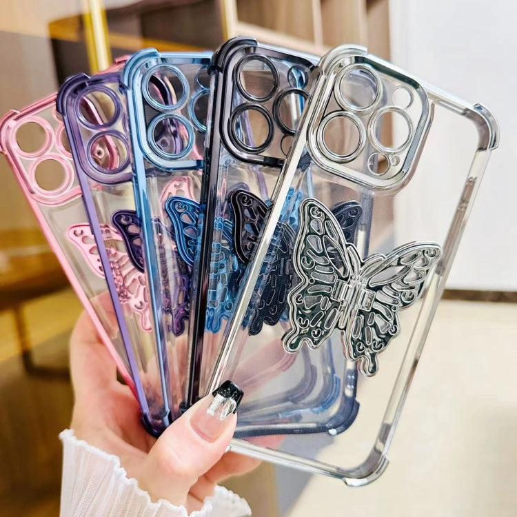 Electrpolated 3D Butterfly Holder TPU Phone Case, For iPhone X / XS, For iPhone XR, For iPhone XS Max, For iPhone 7 Plus / 8 Plus