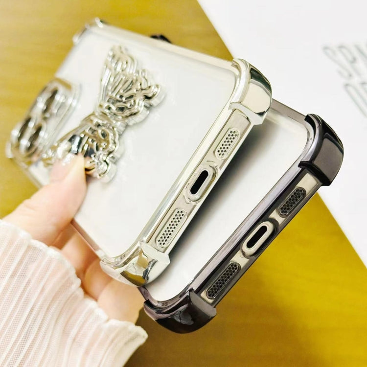 Electrpolated 3D Butterfly Holder TPU Phone Case, For iPhone X / XS, For iPhone XR, For iPhone XS Max, For iPhone 7 Plus / 8 Plus