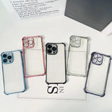 Electrpolated Space Four-corner Shockproof TPU Phone Case, For iPhone 13 Pro, For iPhone 13, For iPhone 12, For iPhone 12 Pro Max