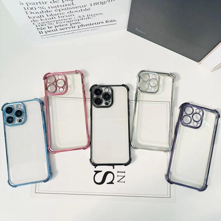 Electrpolated Space Four-corner Shockproof TPU Phone Case, For iPhone 13 Pro, For iPhone 13, For iPhone 12, For iPhone 12 Pro Max