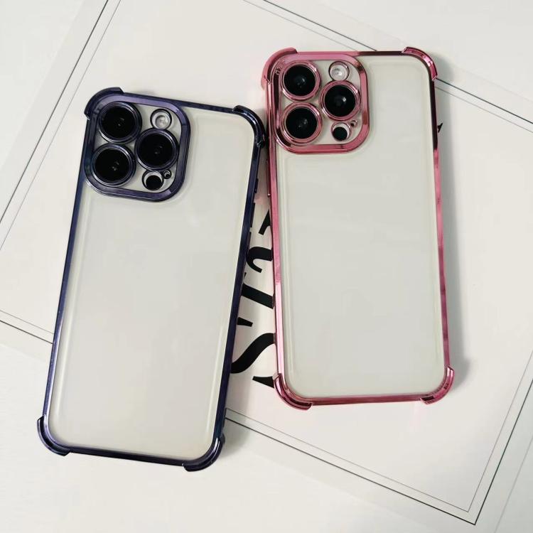 Electrpolated Space Four-corner Shockproof TPU Phone Case, For iPhone 13 Pro, For iPhone 13, For iPhone 12, For iPhone 12 Pro Max