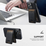 Suteni H17 Cross Grain Leather MagSafe Detachable Wallet Phone Case, For iPhone 14, For iPhone 14 Pro, For iPhone 14 Pro Max, For iPhone 13 Pro Max, For iPhone 13 Pro, For iPhone 13, For iPhone 12, For iPhone 12 Pro Max, For iPhone 12 Pro