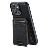 Suteni H18 Cross Grain MagSafe Wallet Leather Phone Case, For iPhone 14, For iPhone 14 Pro, For iPhone 14 Pro Max, For iPhone 13 Pro Max, For iPhone 13 Pro, For iPhone 13, For iPhone 12, For iPhone 12 Pro Max, For iPhone 12 Pro