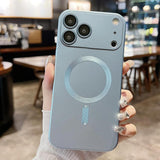 Metallic Paint Magsafe Liquid TPU Phone Case, For iPhone 17e / 16e, For iPhone 17 Pro Max, For iPhone 17 Pro, For iPhone 17, For iPhone Air
