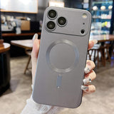 Metallic Paint Magsafe Liquid TPU Phone Case, For iPhone 17e / 16e, For iPhone 17 Pro Max, For iPhone 17 Pro, For iPhone 17, For iPhone Air