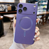 Metallic Paint Magsafe Liquid TPU Phone Case, For iPhone 17e / 16e, For iPhone 17 Pro Max, For iPhone 17 Pro, For iPhone 17, For iPhone Air