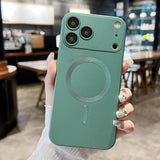 Metallic Paint Magsafe Liquid TPU Phone Case, For iPhone 17e / 16e, For iPhone 17 Pro Max, For iPhone 17 Pro, For iPhone 17, For iPhone Air