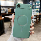 Metallic Paint Magsafe Liquid TPU Phone Case, For iPhone 17e / 16e, For iPhone 17 Pro Max, For iPhone 17 Pro, For iPhone 17, For iPhone Air