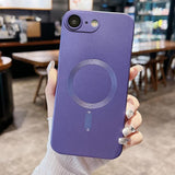 Metallic Paint Magsafe Liquid TPU Phone Case, For iPhone 17e / 16e, For iPhone 17 Pro Max, For iPhone 17 Pro, For iPhone 17, For iPhone Air