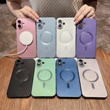 Metallic Paint Magsafe Liquid TPU Phone Case, For iPhone 17e / 16e, For iPhone 17 Pro Max, For iPhone 17 Pro, For iPhone 17, For iPhone Air