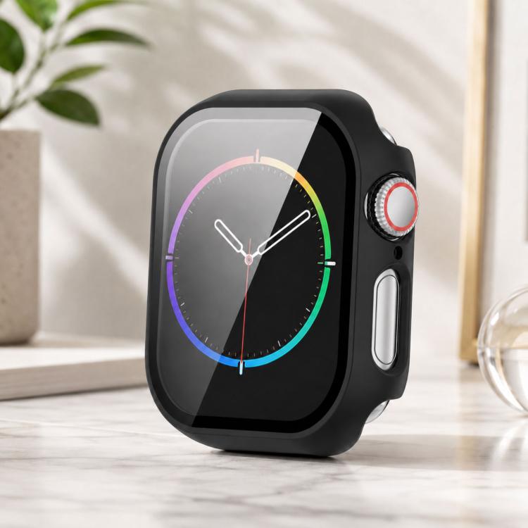 Tempered Glass Film Integrated PC Watch Case, For Apple Watch Series 11 / 10 46mm, For Apple Watch Series 11 / 10 42mm