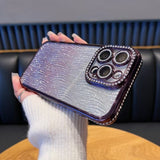 Diamond Water Ripple Gradient Glitter TPU Phone Case, For iPhone 17e / 16e, For iPhone 17 Pro Max, For iPhone 17 Pro, For iPhone 17, For iPhone Air, For iPhone 16 Pro Max, For iPhone 16 Pro, For iPhone 16 Plus