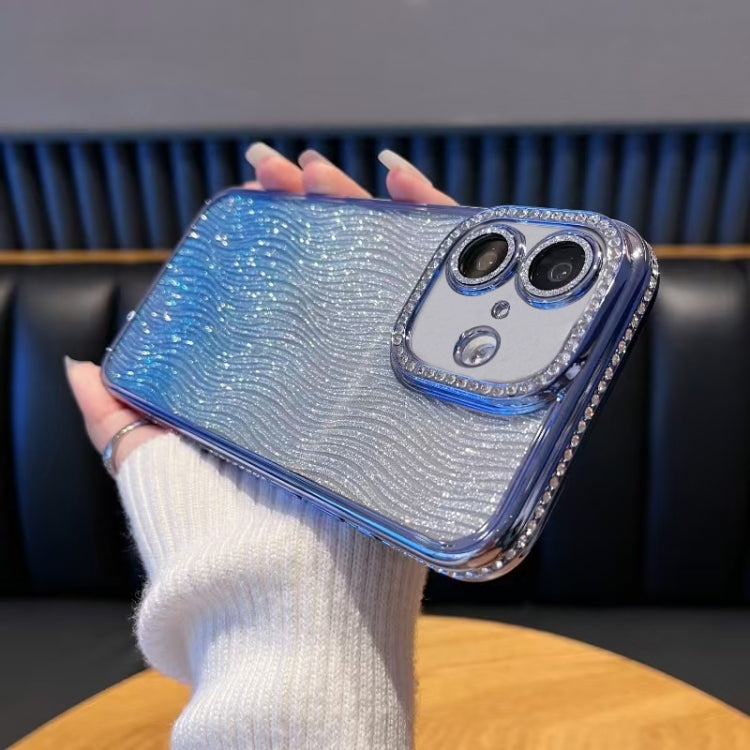 Diamond Water Ripple Gradient Glitter TPU Phone Case, For iPhone 16, For iPhone 15 Pro Max, For iPhone 15 Pro, For iPhone 15 Plus, For iPhone 15, For iPhone 14 Plus, For iPhone 14, For iPhone 14 Pro