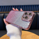 Diamond Water Ripple Gradient Glitter TPU Phone Case, For iPhone 16, For iPhone 15 Pro Max, For iPhone 15 Pro, For iPhone 15 Plus, For iPhone 15, For iPhone 14 Plus, For iPhone 14, For iPhone 14 Pro