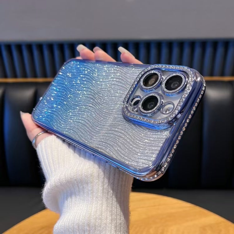 Diamond Water Ripple Gradient Glitter TPU Phone Case, For iPhone 16, For iPhone 15 Pro Max, For iPhone 15 Pro, For iPhone 15 Plus, For iPhone 15, For iPhone 14 Plus, For iPhone 14, For iPhone 14 Pro