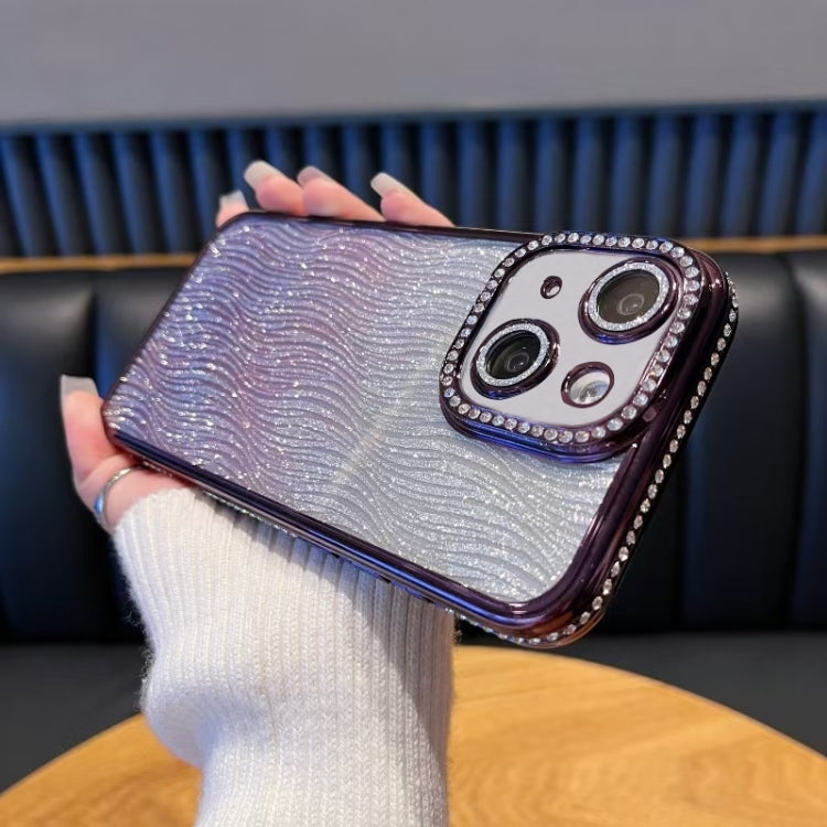 Diamond Water Ripple Gradient Glitter TPU Phone Case, For iPhone 16, For iPhone 15 Pro Max, For iPhone 15 Pro, For iPhone 15 Plus, For iPhone 15, For iPhone 14 Plus, For iPhone 14, For iPhone 14 Pro