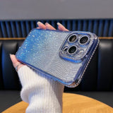 Diamond Water Ripple Gradient Glitter TPU Phone Case, For iPhone 16, For iPhone 15 Pro Max, For iPhone 15 Pro, For iPhone 15 Plus, For iPhone 15, For iPhone 14 Plus, For iPhone 14, For iPhone 14 Pro