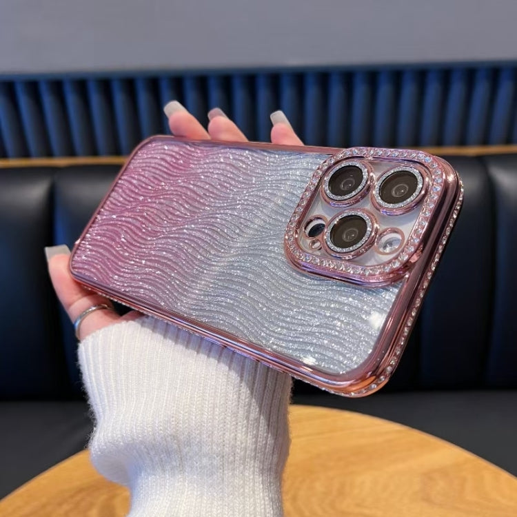 Diamond Water Ripple Gradient Glitter TPU Phone Case, For iPhone 14 Pro Max, For iPhone 13 Pro Max, For iPhone 13 Pro, For  iPhone 13, For iPhone 12, For iPhone 12 Pro Max, For iPhone 12 Pro, For iPhone 11 Pro Max